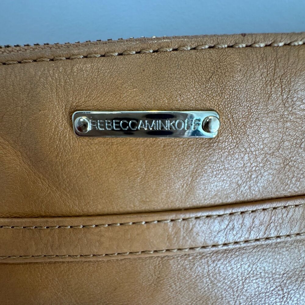 Rebecca Minkoff MAC Crossbody Bag Tan Leather Studded Chain Strap - Picture 7 of 14